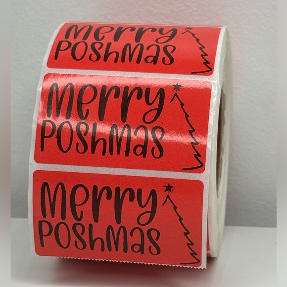 MERRY POSHMAS/THANK YOU STICKERS/CHRISTMAS STICKERS/SMALL BUSINESS/CHRISTMAS - Picture 7 of 15